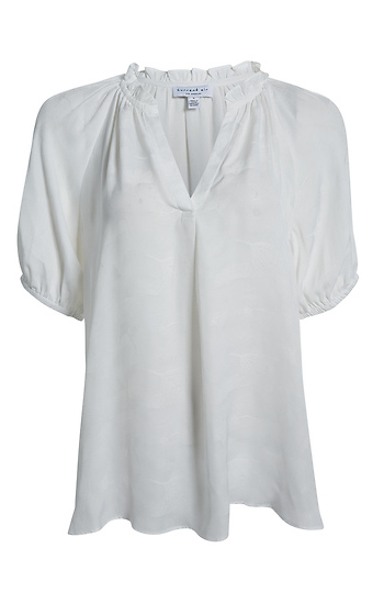 Ruffled Split Neck Slide 1