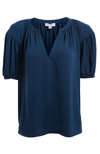 Split Neck Blouse Slide 1