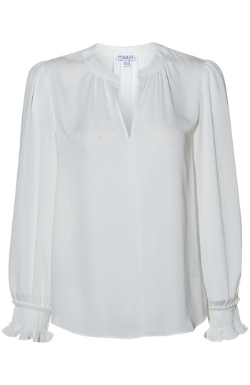 Pleated Cuff Blouse Slide 1