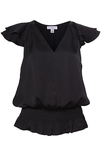 Smocked Layered Sleeve Top Slide 1