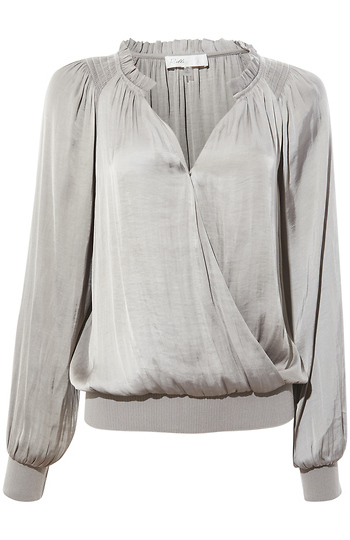 Ruffled Surplice Top Slide 1