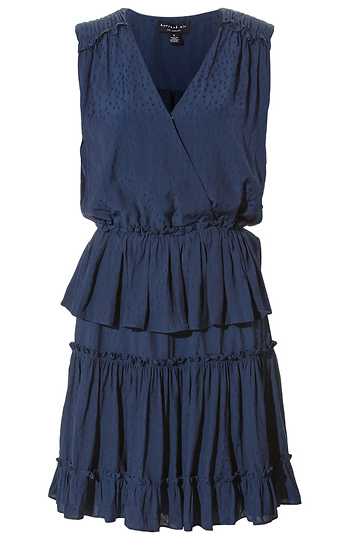 Surplice Tiered Mini Dress Slide 1