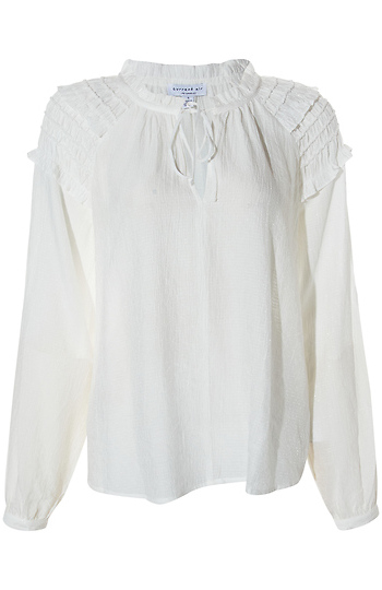Ruffle Tie Neck Blouse Slide 1