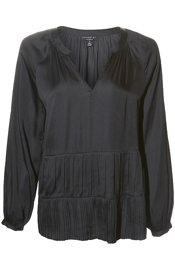 V-Neck Tiered Blouse Slide 1