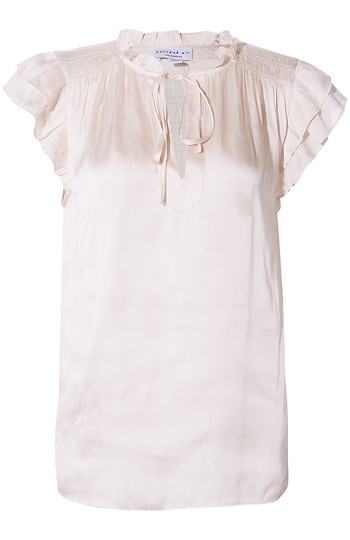 Satin Ruffle Blouse Slide 1