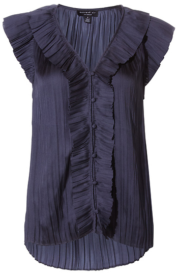 V-Neck Short Sleeve Blouse Slide 1