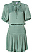 Ruffled Split Neck Mini Dress Thumb 1
