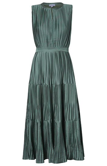 Sleeveless Pleated Midi Dress Slide 1