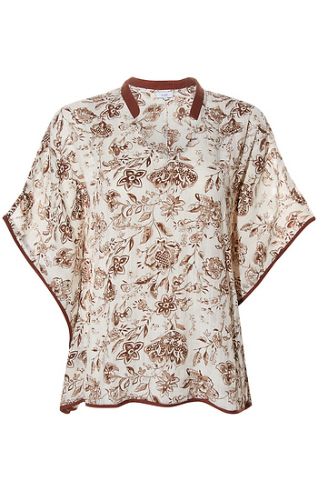 Binding Detailed Print Poncho Slide 1