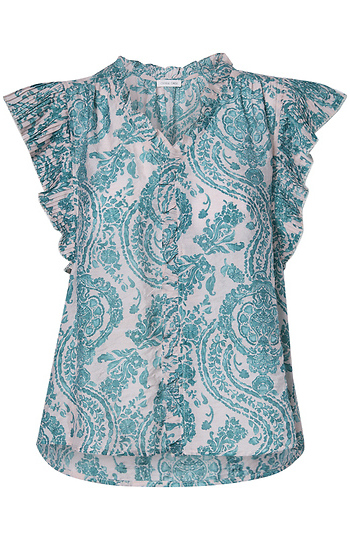 V-Neck Printed Top Slide 1