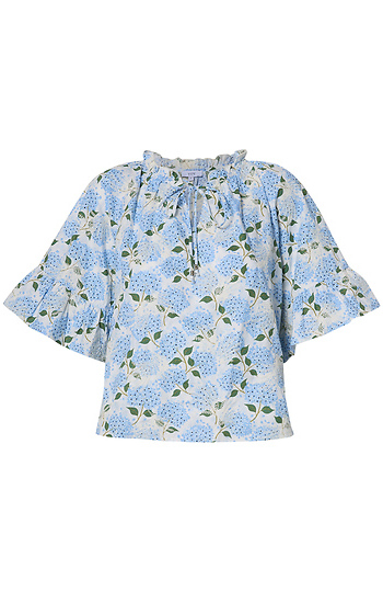 Floral Print Embroidered Top Slide 1