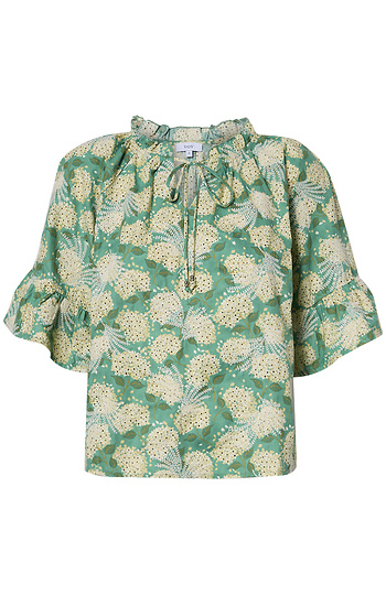 Floral Print Embroidered Top Slide 1