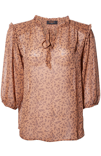 Tie Neck Blouse Slide 1