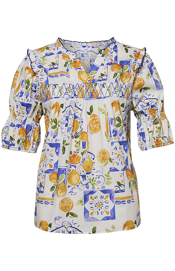 Tropical Print Blouse Slide 1