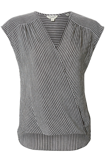 Short Sleeve Surplice Top Slide 1