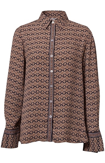 Printed Button Front Shirt Slide 1