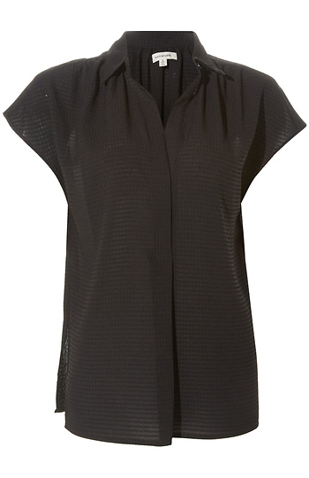 Short Sleeve Collared Top Slide 1