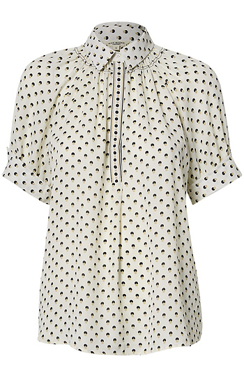 Printed Collared Blouse Slide 1