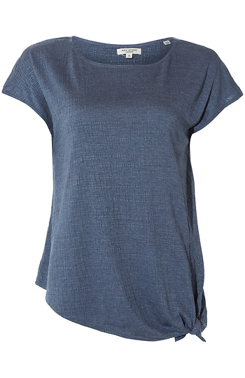 Short Sleeve Side Tie Top Slide 1