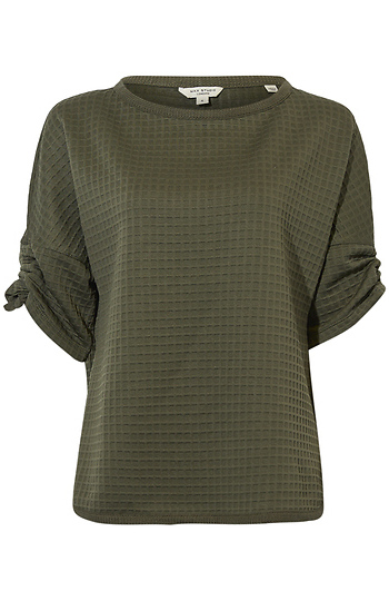 Ruched Sleeve Top Slide 1