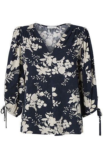 Floral 3/4 Blouse Slide 1