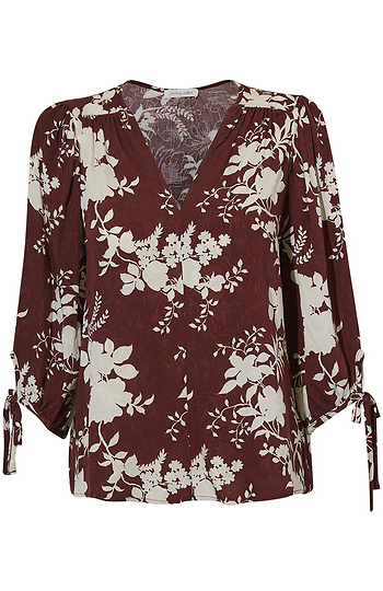 Floral 3/4 Blouse Slide 1