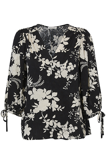 Floral 3/4 Blouse Slide 1