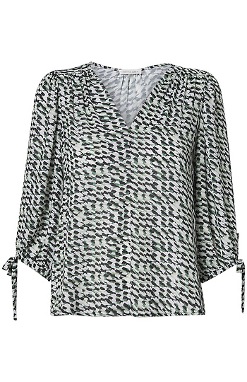 V-Neck Printed Blouse Slide 1