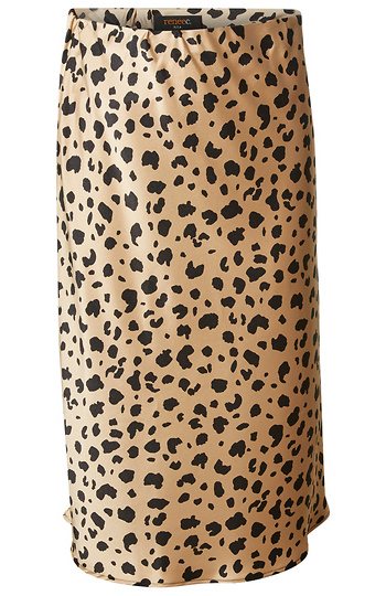 Animal Print Slip Skirt Slide 1