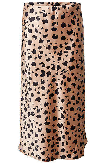 Animal Print Slip Skirt Slide 1