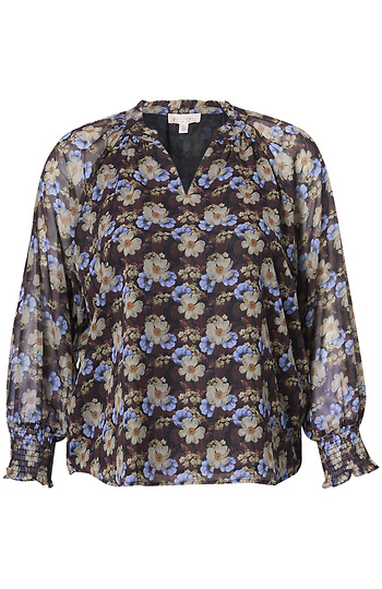 Floral Long Sleeve Blouse Slide 1
