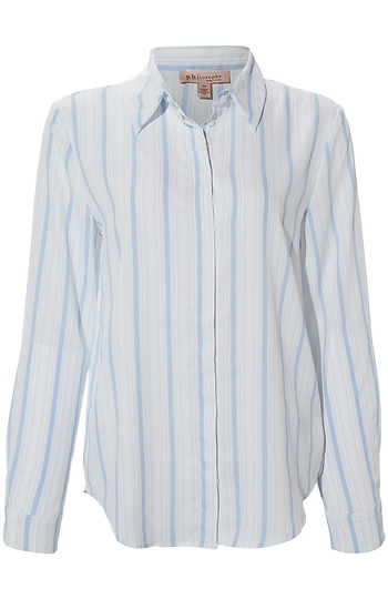 Striped Button Down Shirt Slide 1