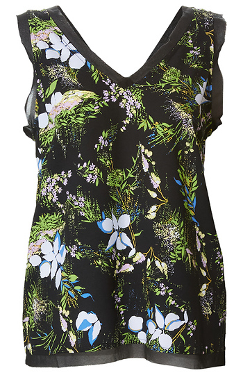 Printed V-Neck Tank Slide 1