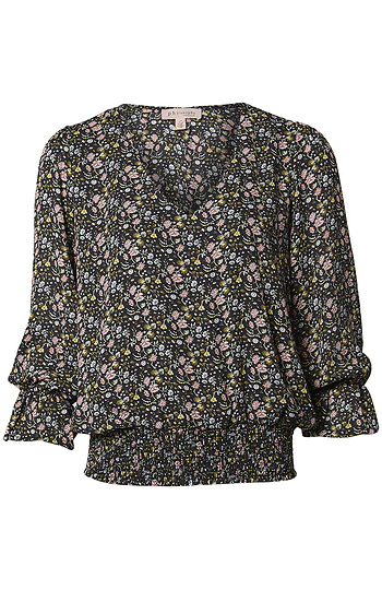 V-Neck Floral Blouse Slide 1