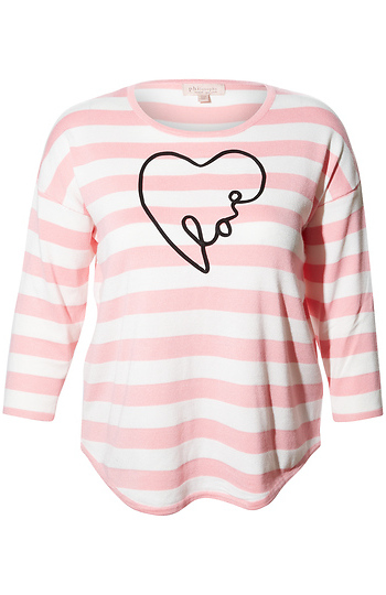 Love Stripe Long Sleeve Top Slide 1