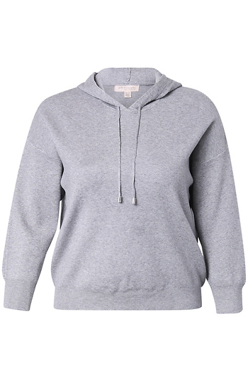 Hoodie Sweater with Drawstring Slide 1