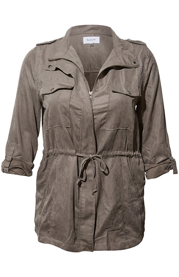 Peach Skin Long Utility Jacket Slide 1