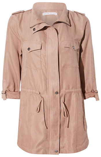 Peach Skin Long Utility Jacket Slide 1