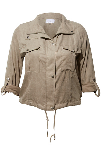 Peach Skin Crop Utility Jacket Slide 1