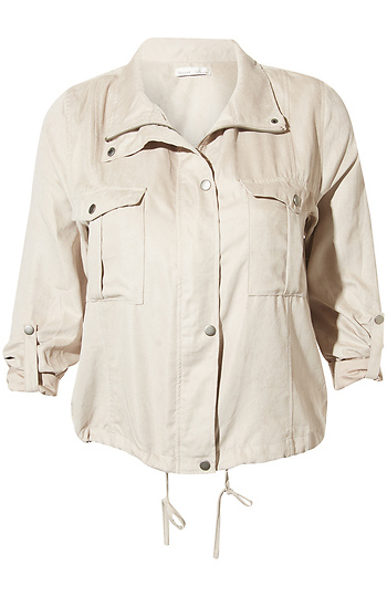 Peach Skin Crop Utility Jacket Slide 1