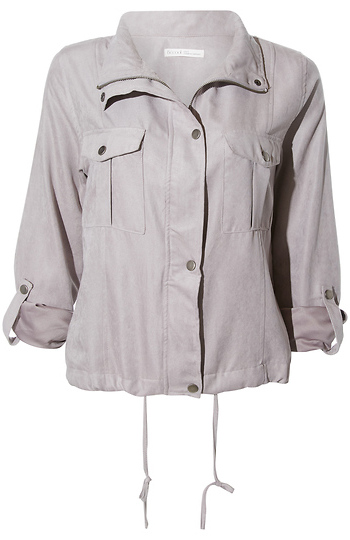 Peach Skin Crop Utility Jacket Slide 1