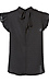 Ruffle Sleeve Split Neck Top Thumb 2