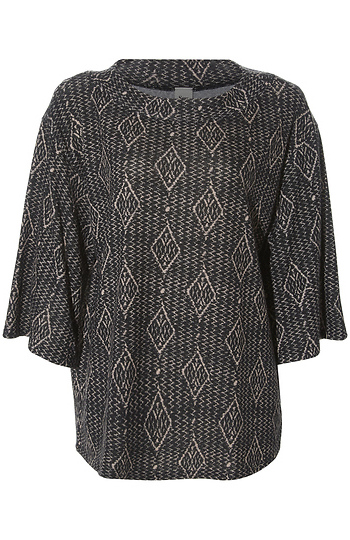 Aztec Print Knit Top Slide 1