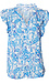 Ruffle Neck Button Front Printed Top Thumb 1