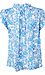 Ruffle Neck Button Front Printed Top Thumb 2