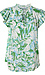Split Neck Tie Printed Top Thumb 1