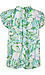 Split Neck Tie Printed Top Thumb 2