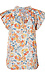 Split Neck Tie Printed Top Thumb 1