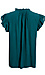 Ruffled Sleeve Split Neck Top Thumb 2