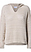 V-Neck Crochet Hoodie Thumb 1